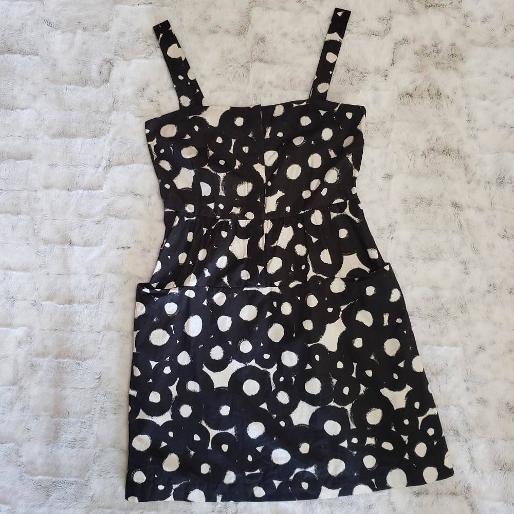 Theory Louni Tangiers Black White Circle Sundress